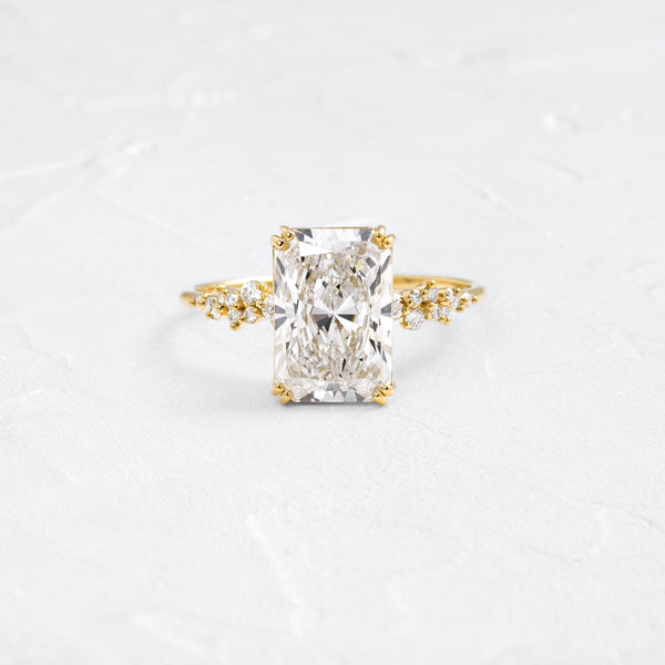 Cluster & Double Prong-Radiant Lab Grown Diamond Engagement Ring - Solitaire-Oval Lab Grown Diamond Engagement Ring