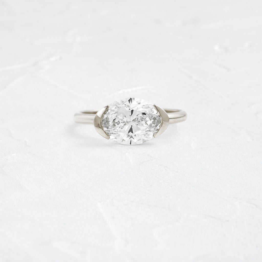 Solitaire-Oval Lab Grown Diamond Engagement Ring