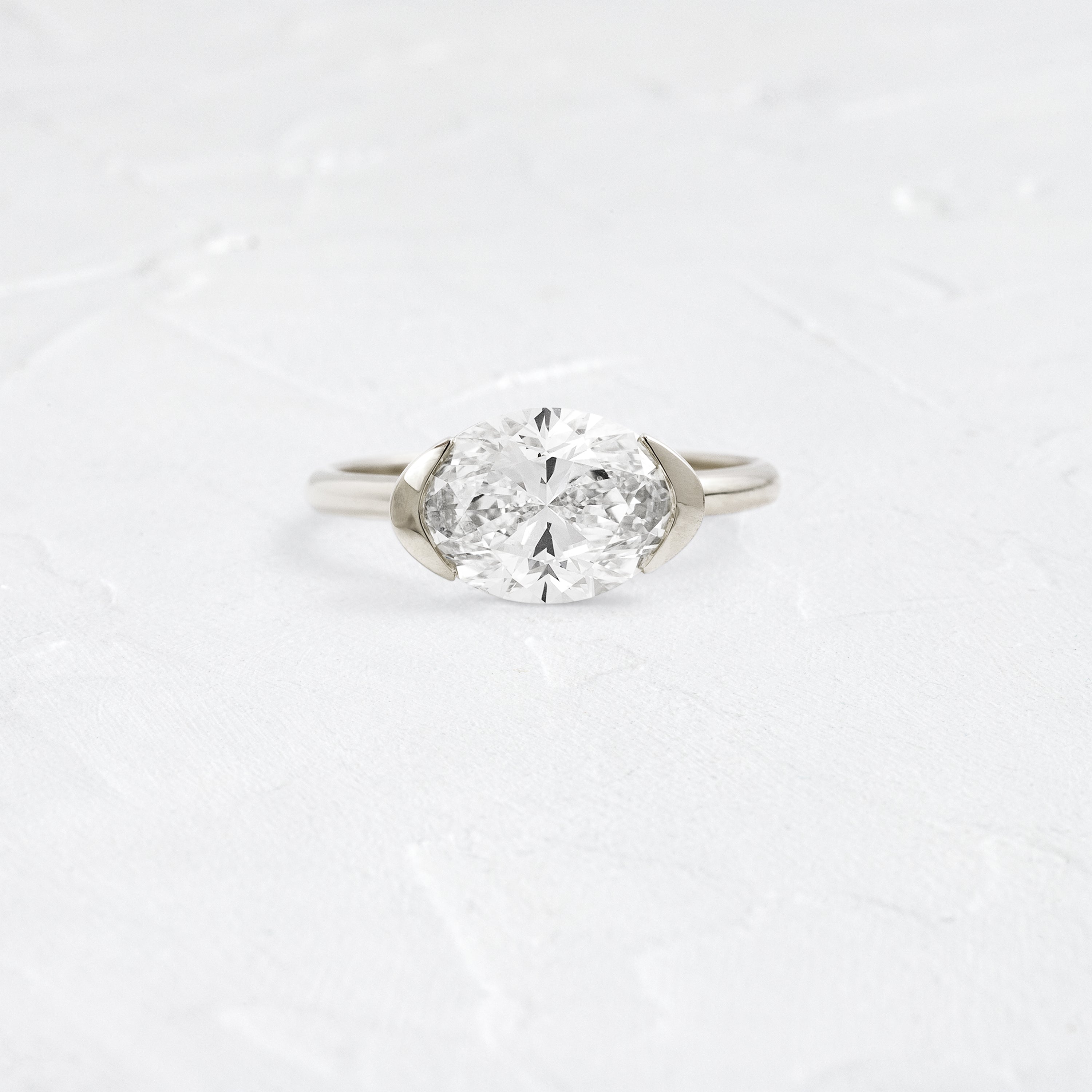 Solitaire-Oval Lab Grown Diamond Engagement Ring