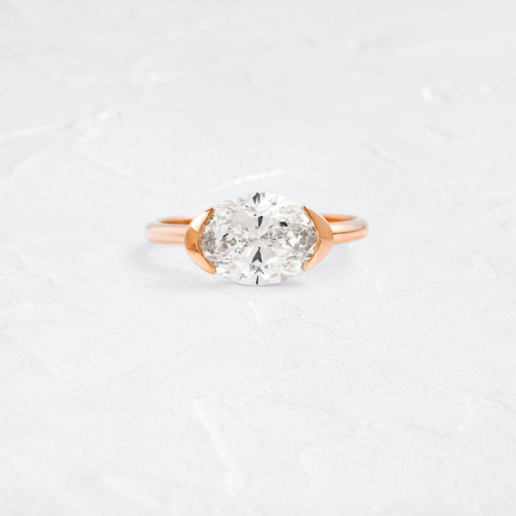 Solitaire-Oval Lab Grown Diamond Engagement Ring