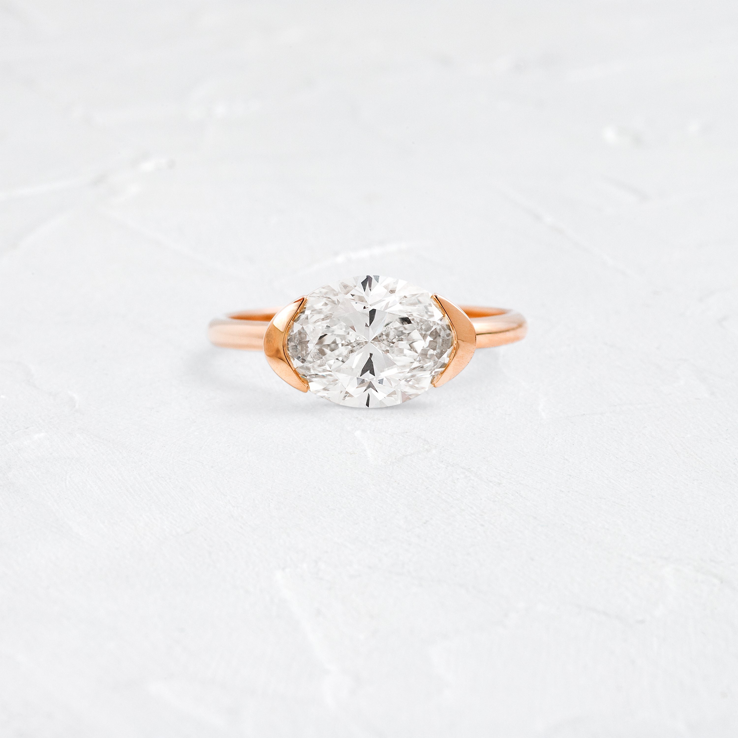 Solitaire-Oval Lab Grown Diamond Engagement Ring