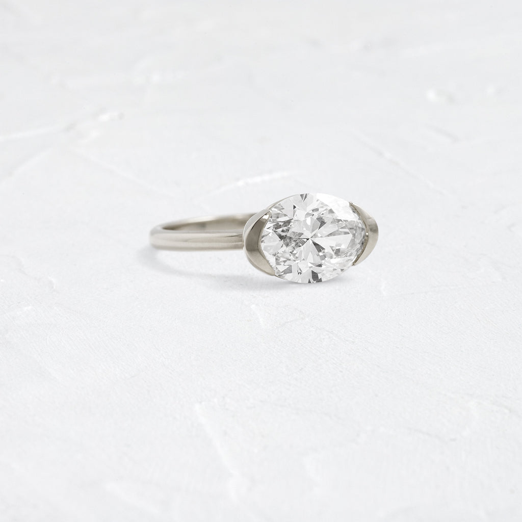 Solitaire-Oval Lab Grown Diamond Engagement Ring