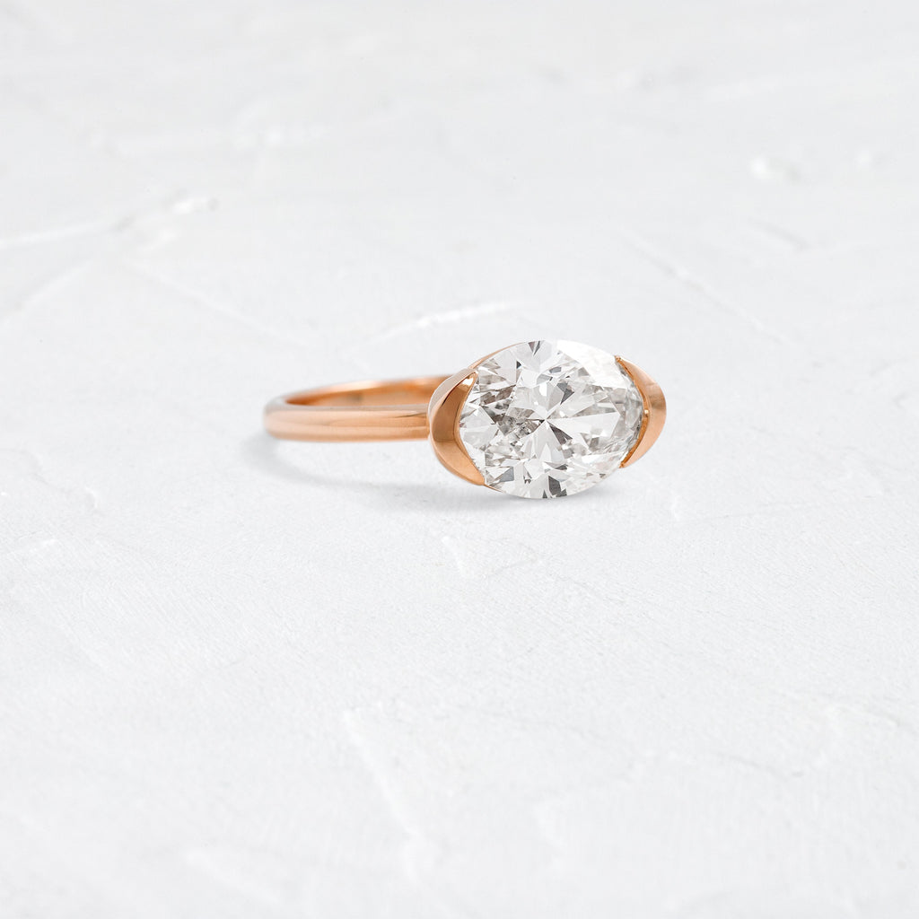Solitaire-Oval Lab Grown Diamond Engagement Ring