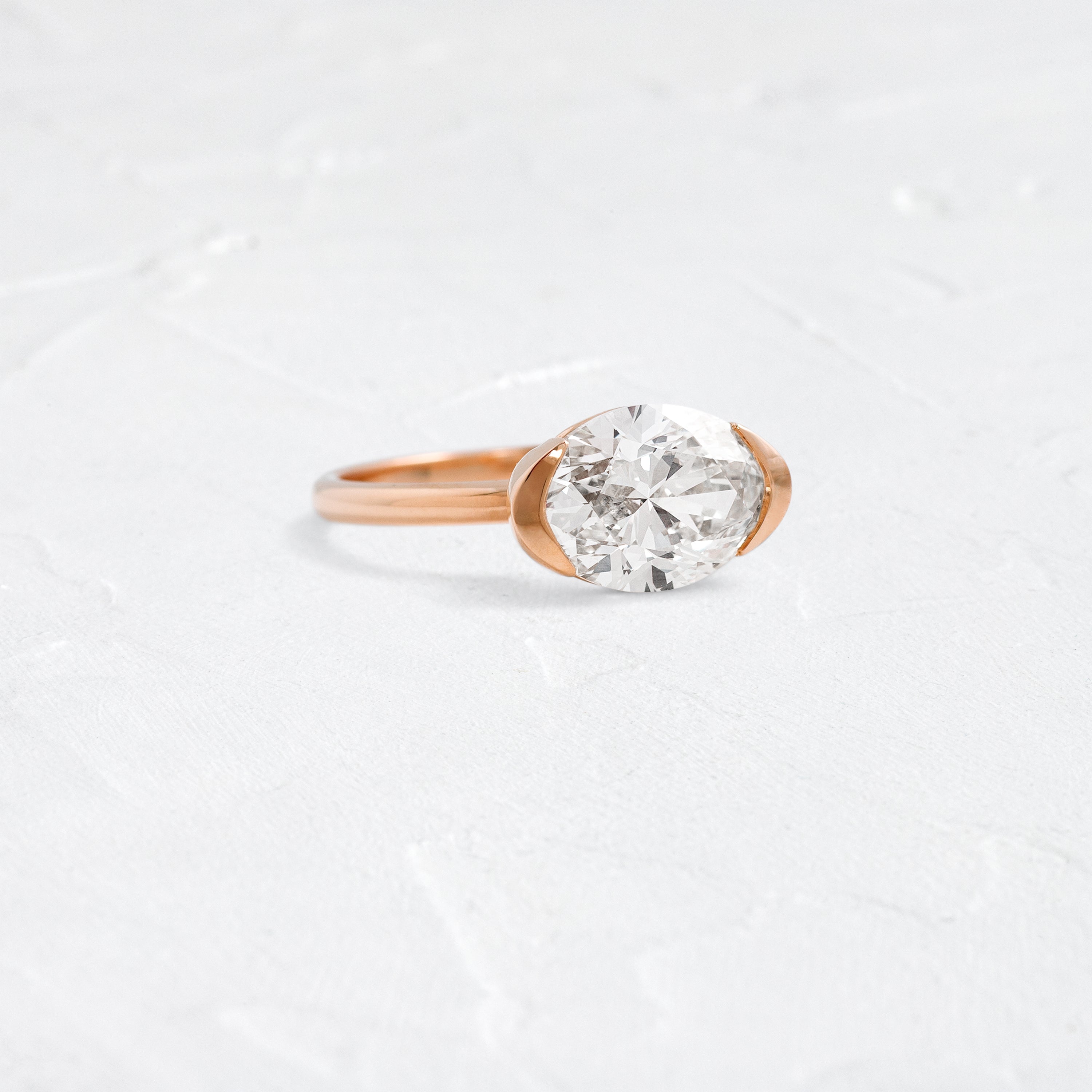 Solitaire-Oval Lab Grown Diamond Engagement Ring