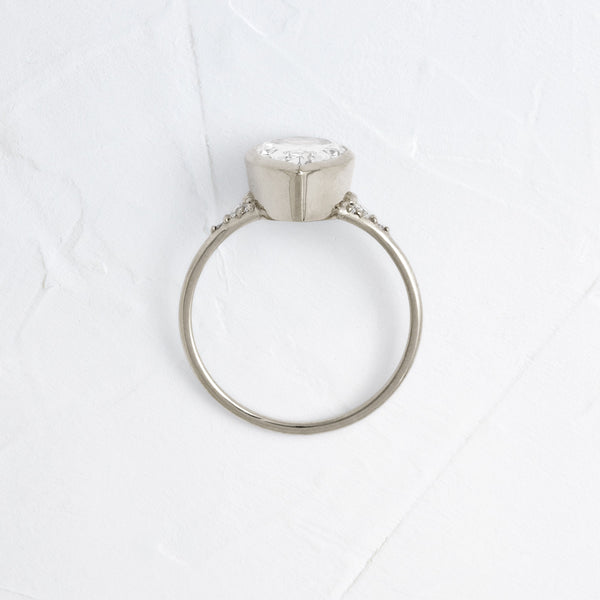 Bezel & Cluster Style-Pear Lab Grown Diamond Engagement Ring - Solitaire-Oval Lab Grown Diamond Engagement Ring
