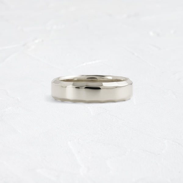 Modern Facet- Men's Wedding Band - Classic- Men's Wedding Band
