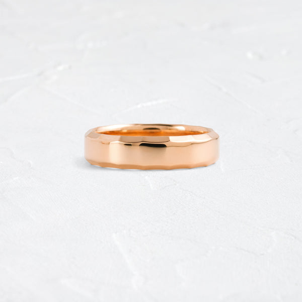Modern Facet- Men's Wedding Band - Classic- Men's Wedding Band