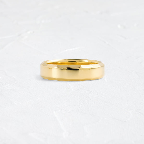 Modern Facet- Men's Wedding Band - Classic- Men's Wedding Band