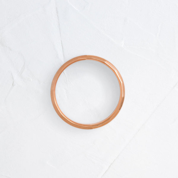 Modern Facet- Men's Wedding Band - Classic- Men's Wedding Band