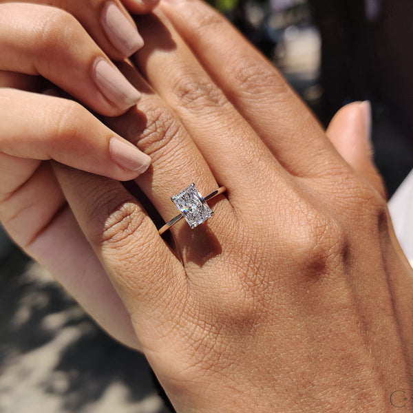 1.50 CT Radiant Solitaire & Tulip Style Lab Grown Diamond Engagement Ring - 9copy 4a4f49c8 110b 493b ae8e a40ad36d32c1