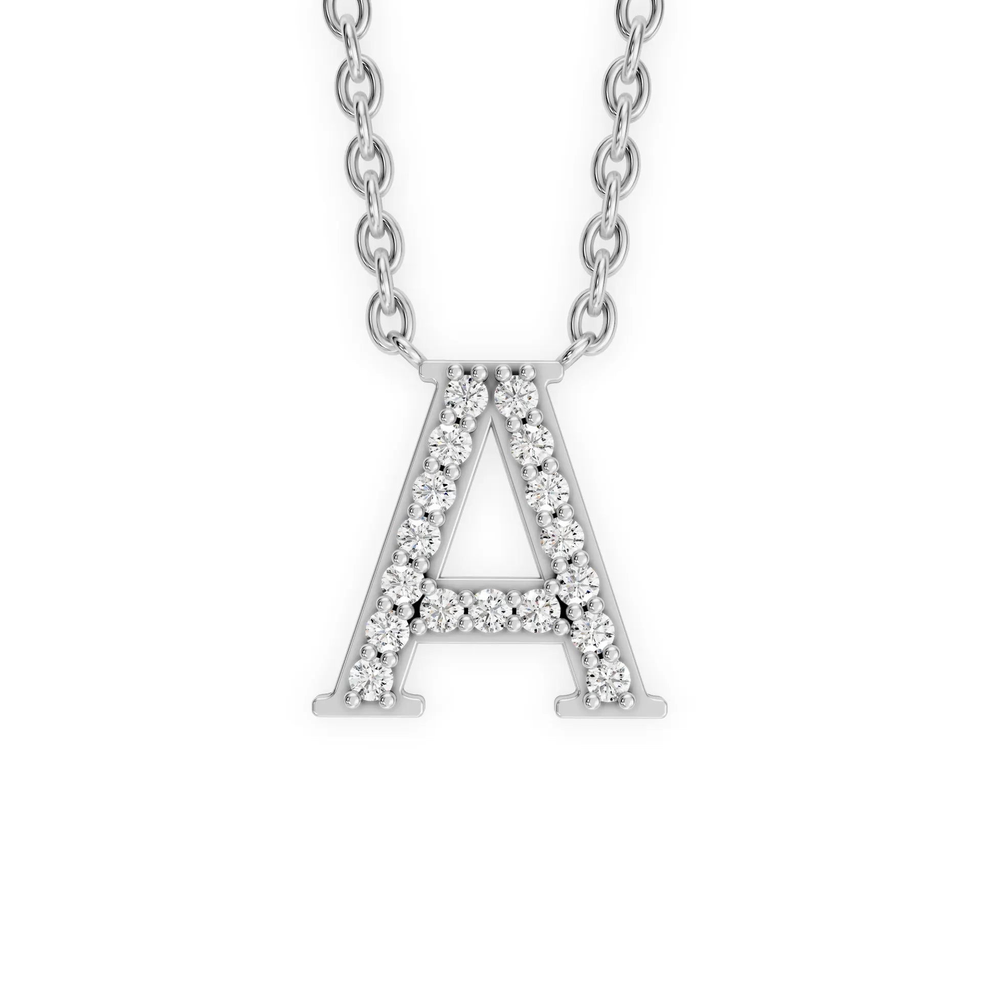 Pave Letter Pendant