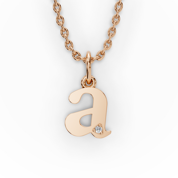Single Stone Letter Pendant - Single Stone Letter Pendant