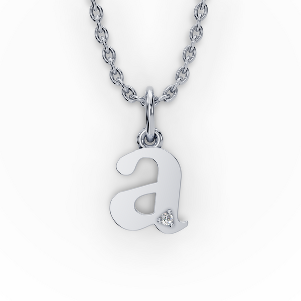 Single Stone Letter Pendant - Single Stone Letter Pendant