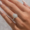 Double Halo & Pave-Oval Lab Grown Diamond Engagement Ring