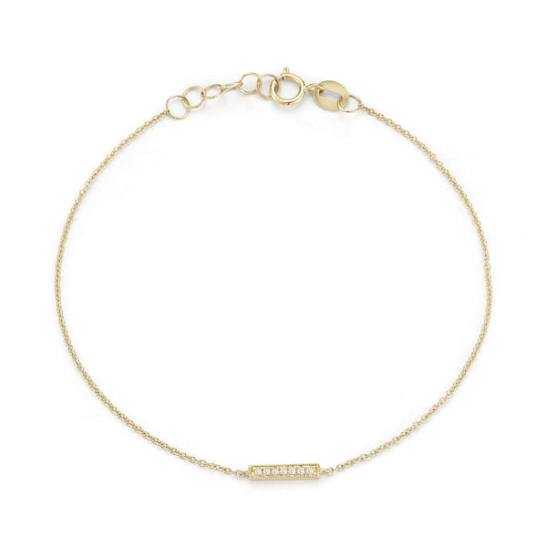 Diamond Bar-0.06 CT Round Lab Grown Diamond Bracelets - Solitaire Bezel-1.0 CT Oval Lab Grown Diamond Bracelets