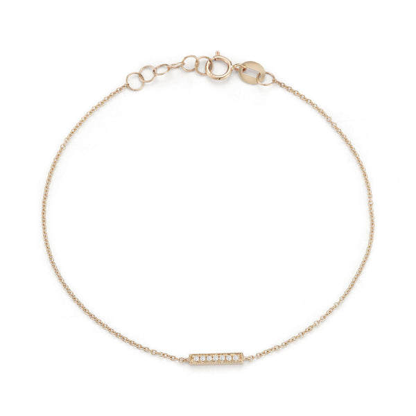 Diamond Bar-0.06 CT Round Lab Grown Diamond Bracelets - Solitaire Bezel-1.0 CT Oval Lab Grown Diamond Bracelets