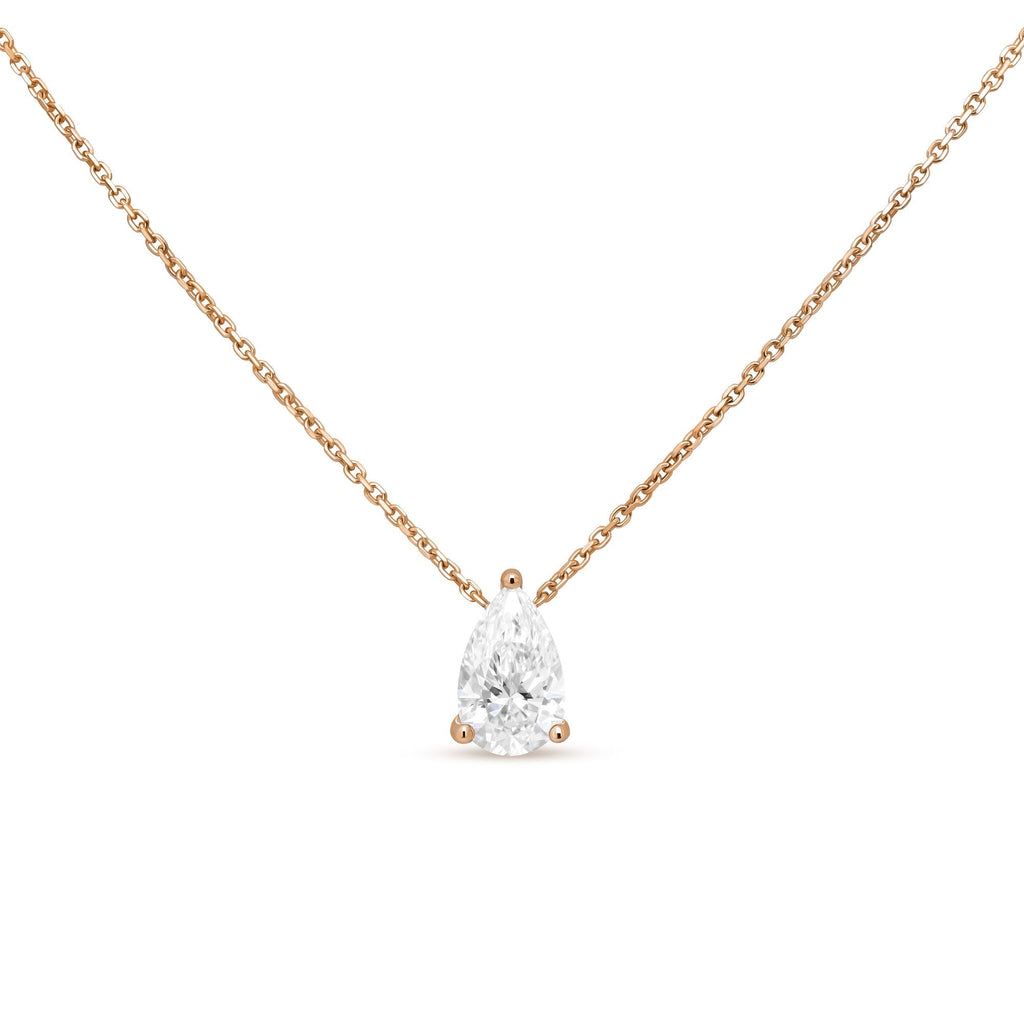 Solitaire- 1.0 CT Oval Lab Grown Diamond Necklace