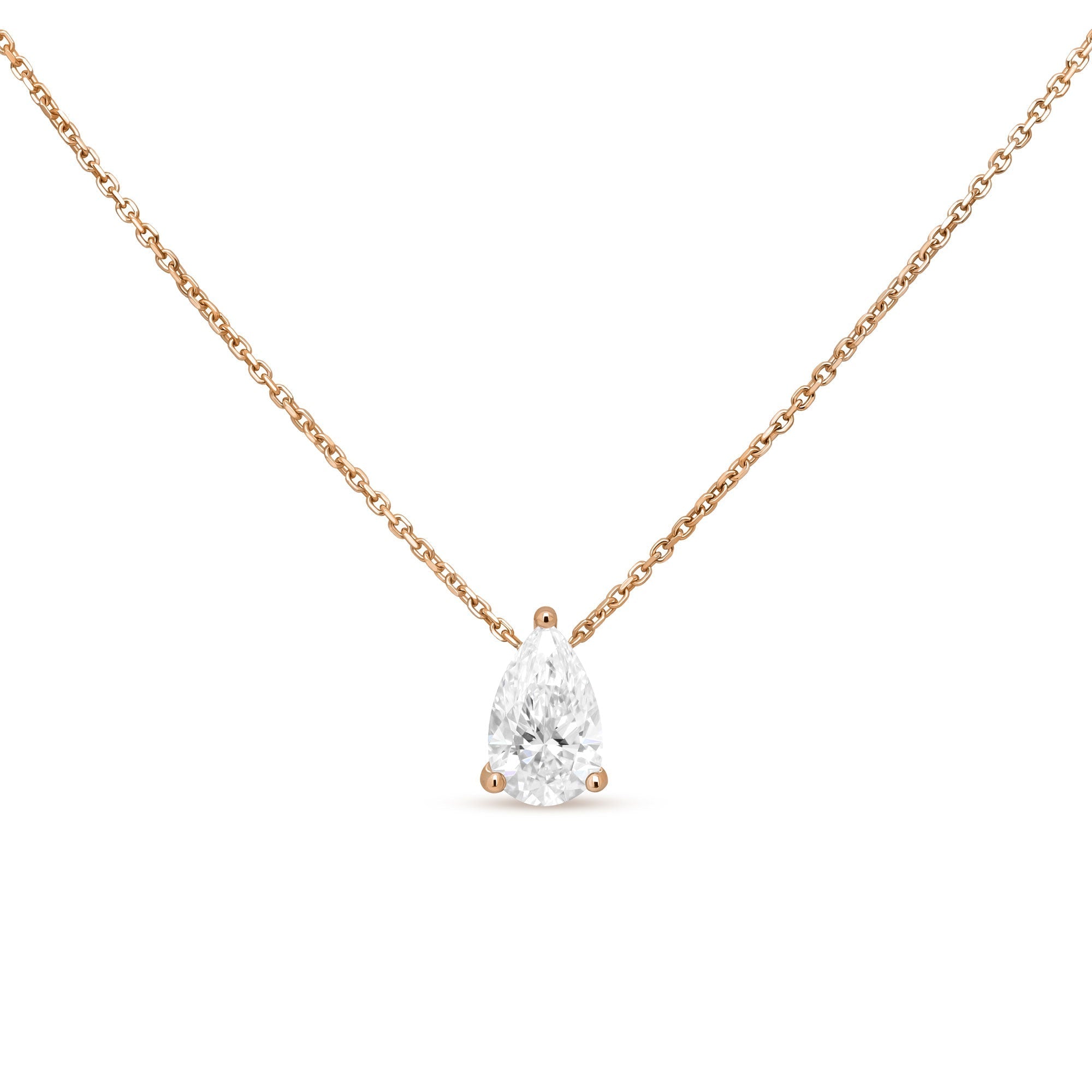 Solitaire- 1.0 CT Oval Lab Grown Diamond Necklace