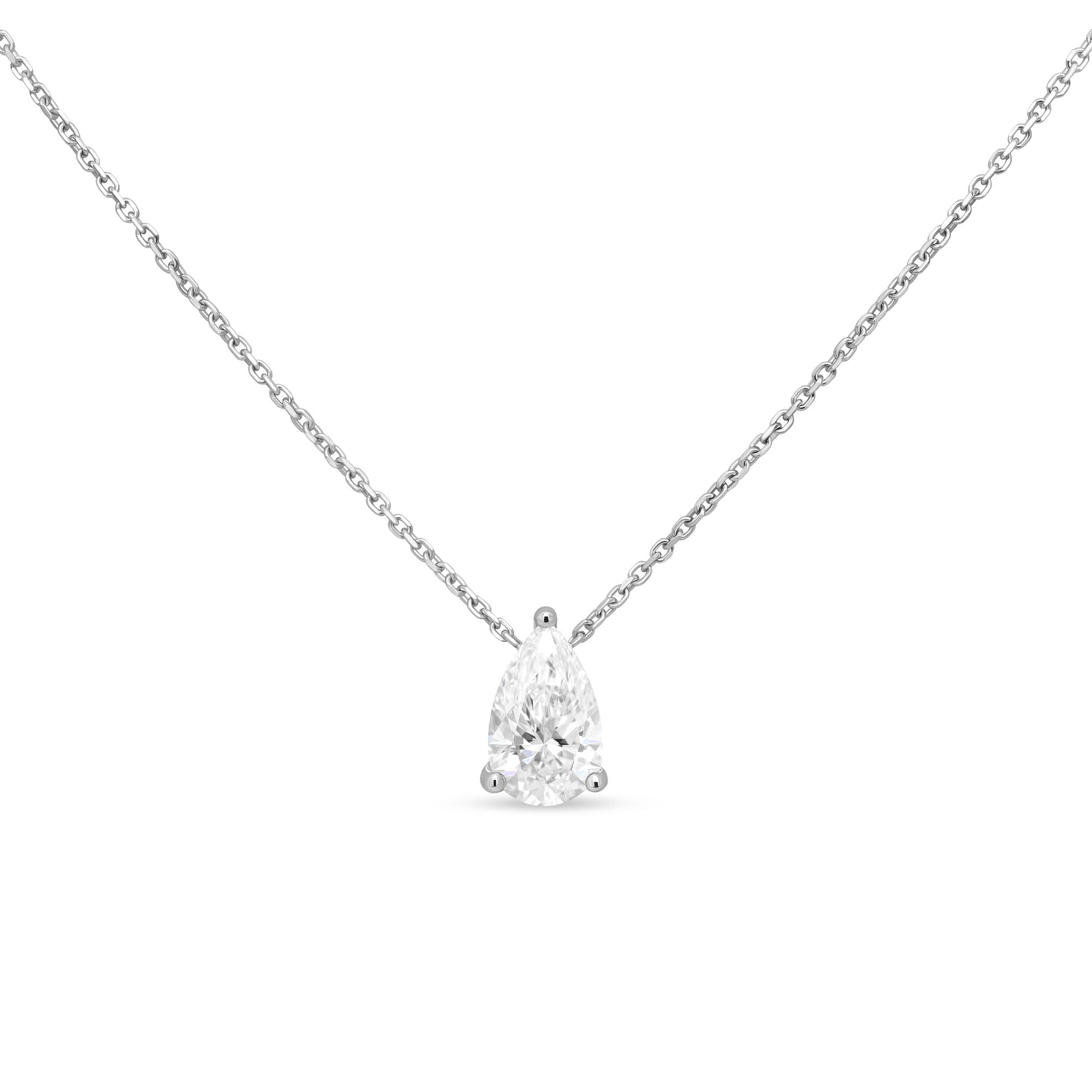 Solitaire- 1.0 CT Oval Lab Grown Diamond Necklace