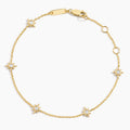 Star Bezel- 0.14 CT Round Moissanite Bracelet