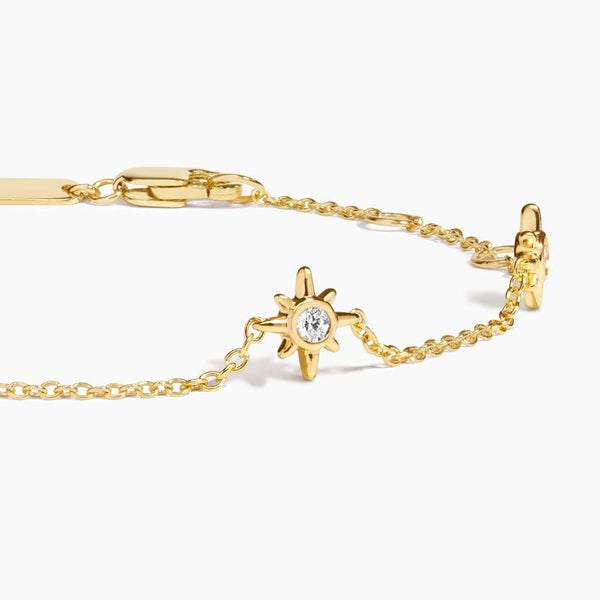 Star Bezel- 0.14 CT Round Moissanite Bracelet - Star Bezel- 0.14 CT Round Moissanite Bracelet