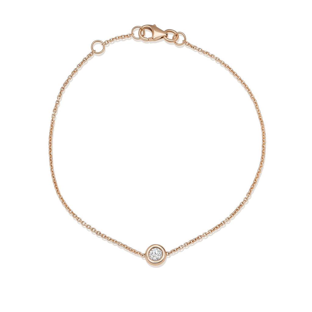 Solitaire Bezel-1.0 CT Oval Lab Grown Diamond Bracelets