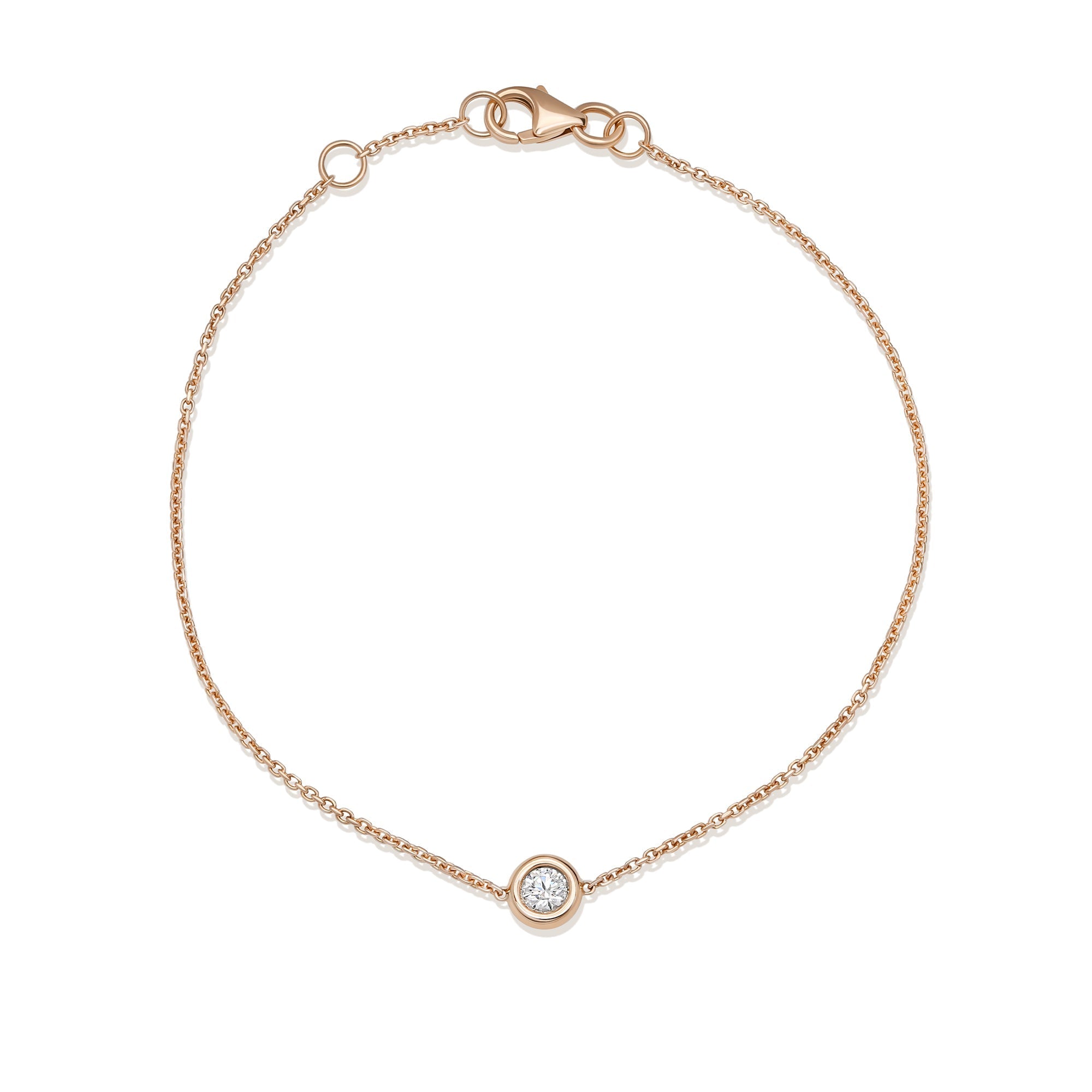 Solitaire Bezel-1.0 CT Oval Lab Grown Diamond Bracelets