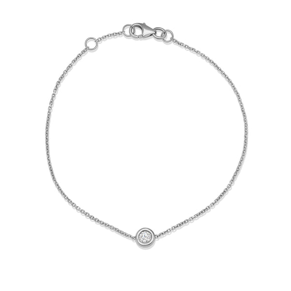Solitaire Bezel-0.10 CT Round Lab Grown Diamond Bracelets - Solitaire Bezel-1.0 CT Oval Lab Grown Diamond Bracelets