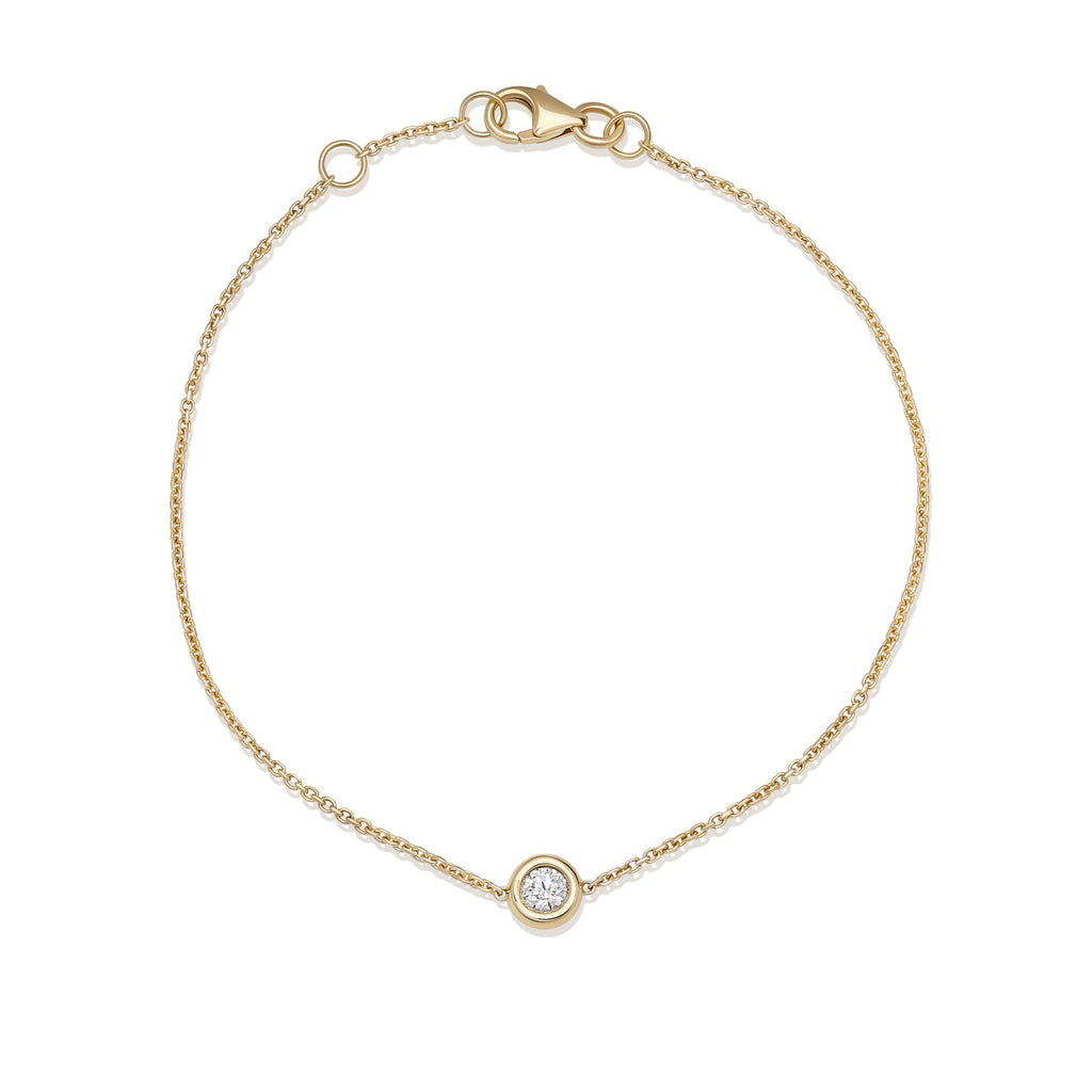 Solitaire Bezel-1.0 CT Oval Lab Grown Diamond Bracelets