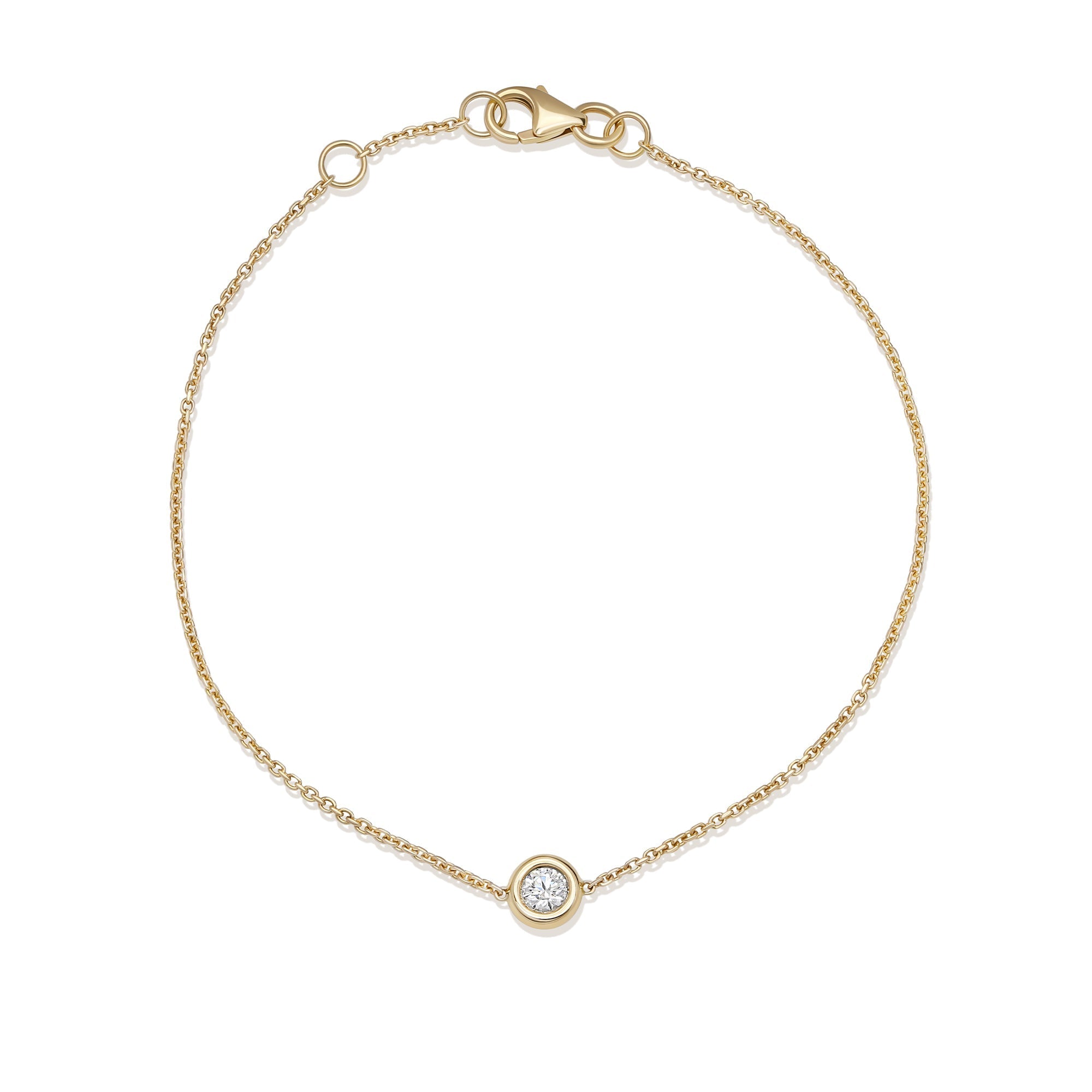 Solitaire Bezel-1.0 CT Oval Lab Grown Diamond Bracelets