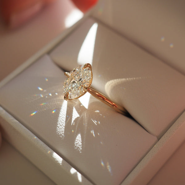 Solitaire-Oval Lab Grown Diamond Engagement Ring - Solitaire-Oval Lab Grown Diamond Engagement Ring