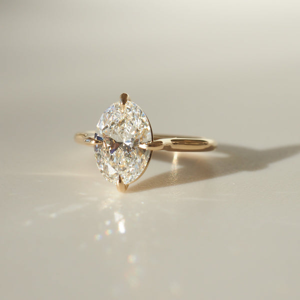 Solitaire-Oval Lab Grown Diamond Engagement Ring - Solitaire-Oval Lab Grown Diamond Engagement Ring