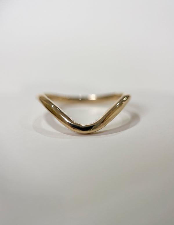 Curved Plain- Wedding Band - Eternity- 0.50 CT Round Lab Grown Diamond Wedding Band