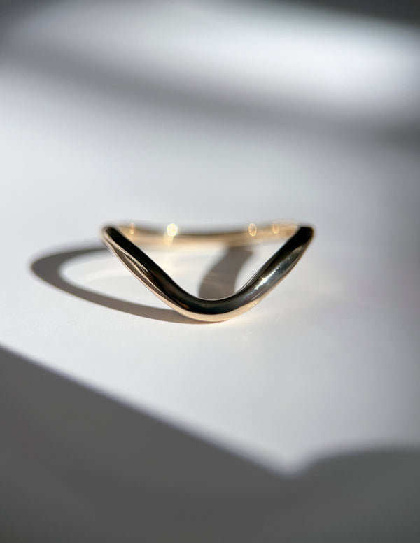 Curved Plain- Wedding Band - Eternity- 0.50 CT Round Lab Grown Diamond Wedding Band