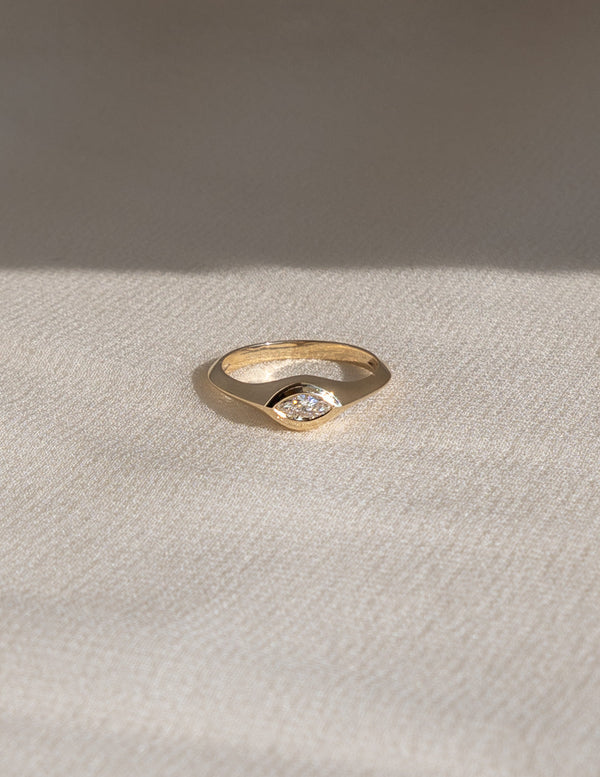 Solitaire Bezel-Marquise Lab Grown Diamond Engagement Ring - Solitaire-Oval Lab Grown Diamond Engagement Ring
