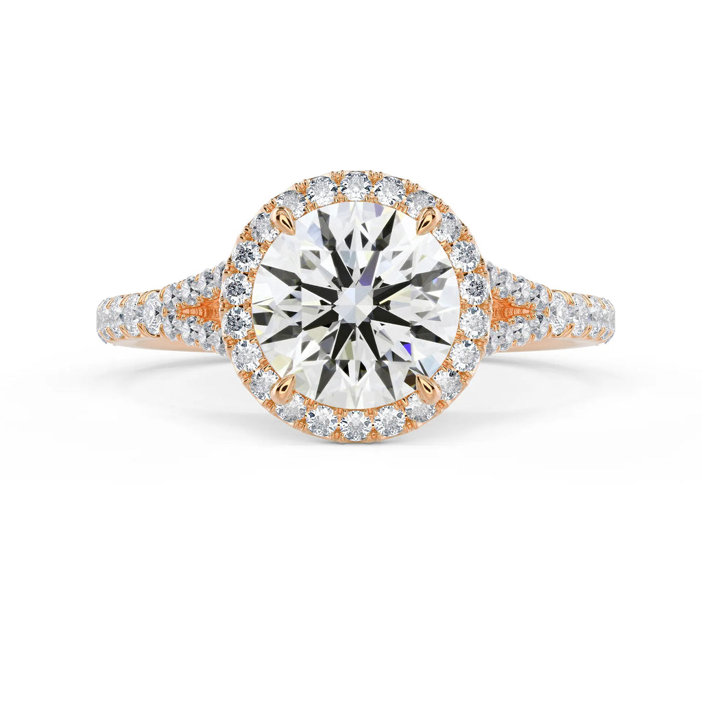 Single Halo Split Shank Setting