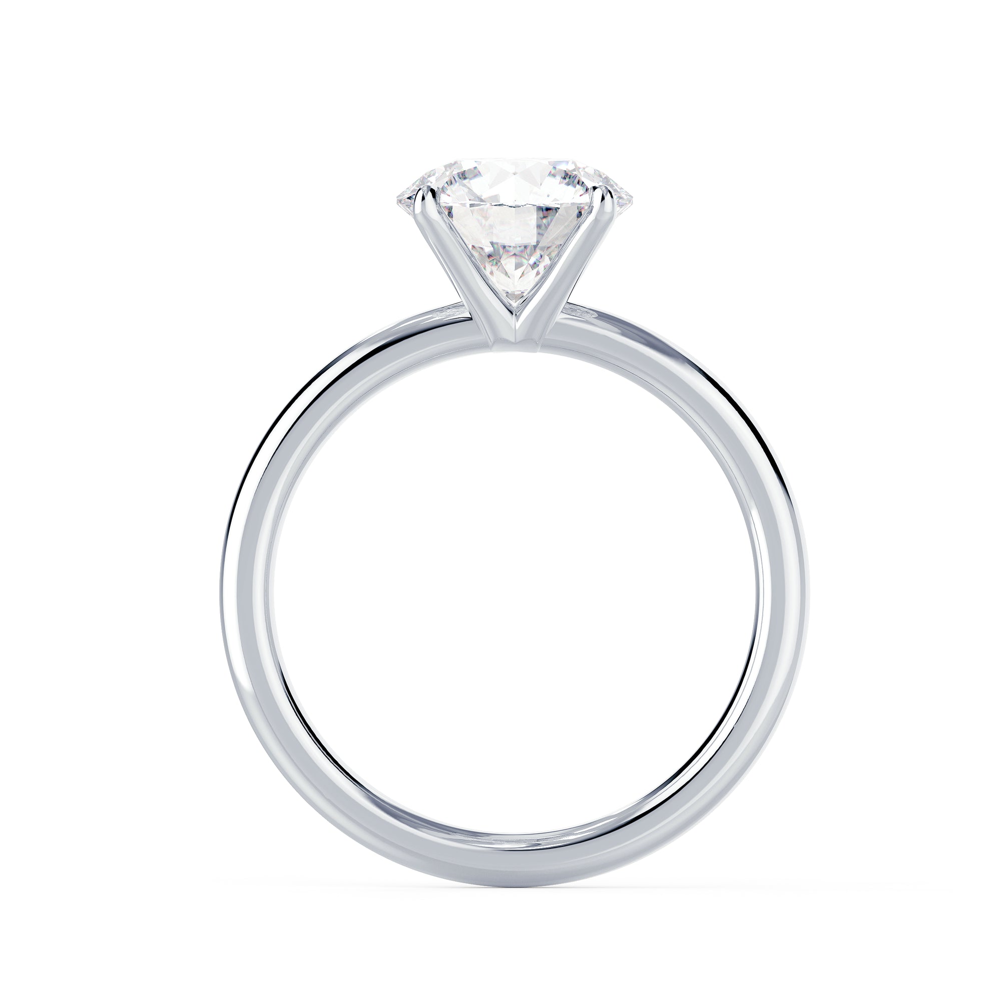 Round Petite Four Prong Solitaire - angle 2