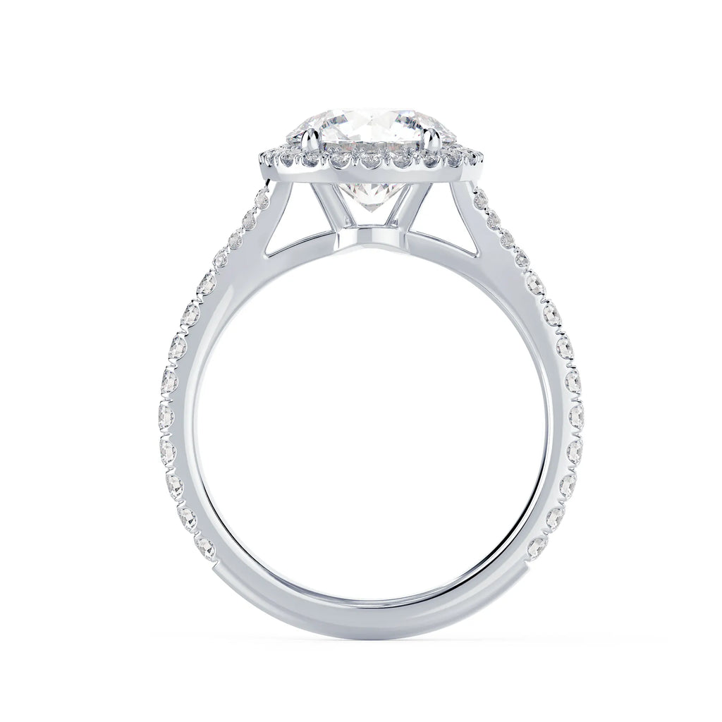 Single Halo Split Shank Setting