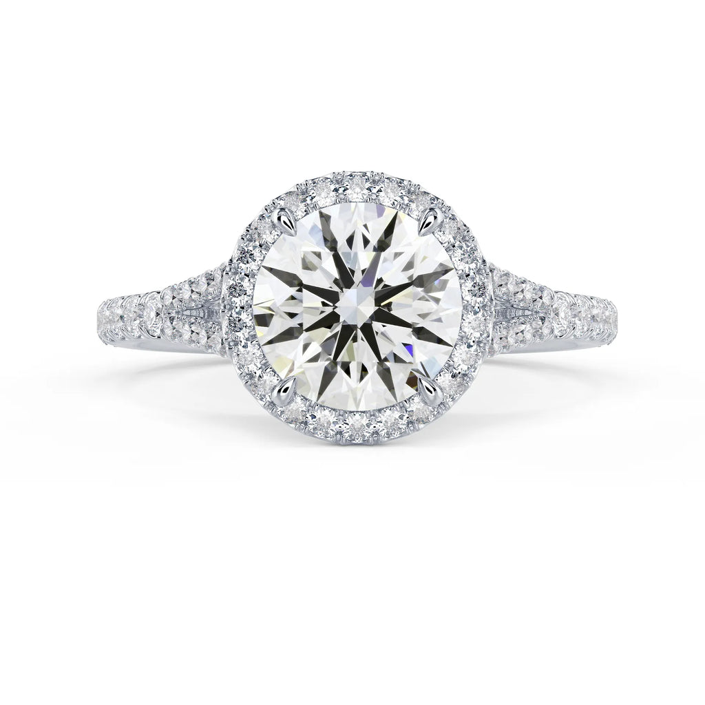 Single Halo Split Shank Setting