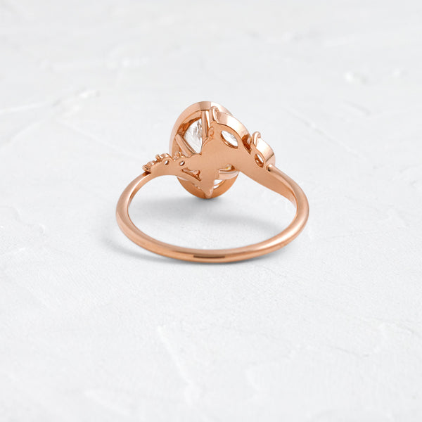 Bezel Dainty Style-Oval Lab Grown Diamond Engagement Ring - Solitaire-Oval Lab Grown Diamond Engagement Ring