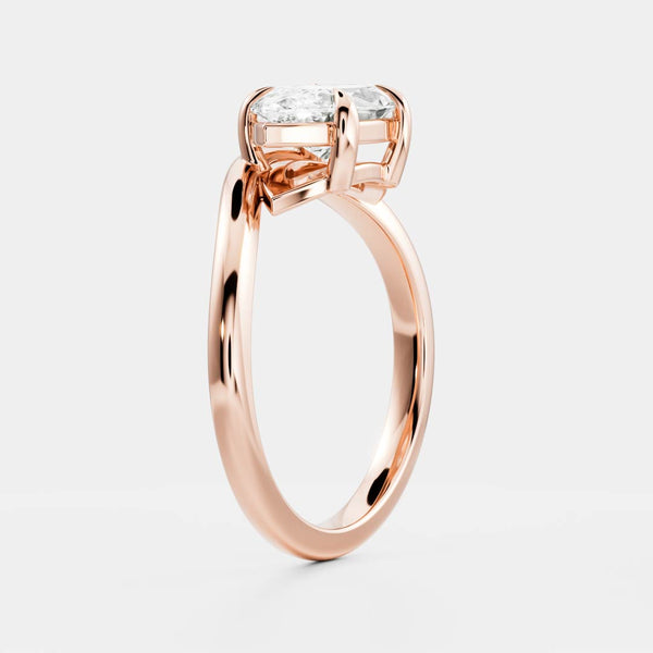 East West Solitaire-Marquise Lab Grown Diamond Engagement Ring - Solitaire-Oval Lab Grown Diamond Engagement Ring