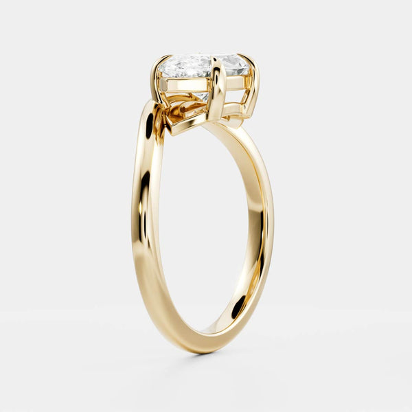 East West Solitaire-Marquise Lab Grown Diamond Engagement Ring - Solitaire-Oval Lab Grown Diamond Engagement Ring