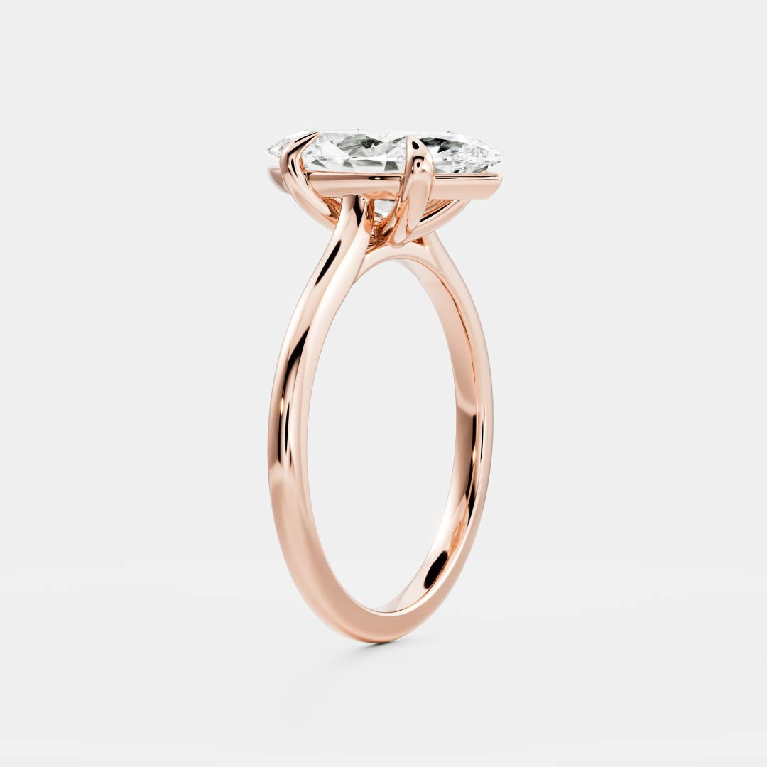 Solitaire-Oval Lab Grown Diamond Engagement Ring