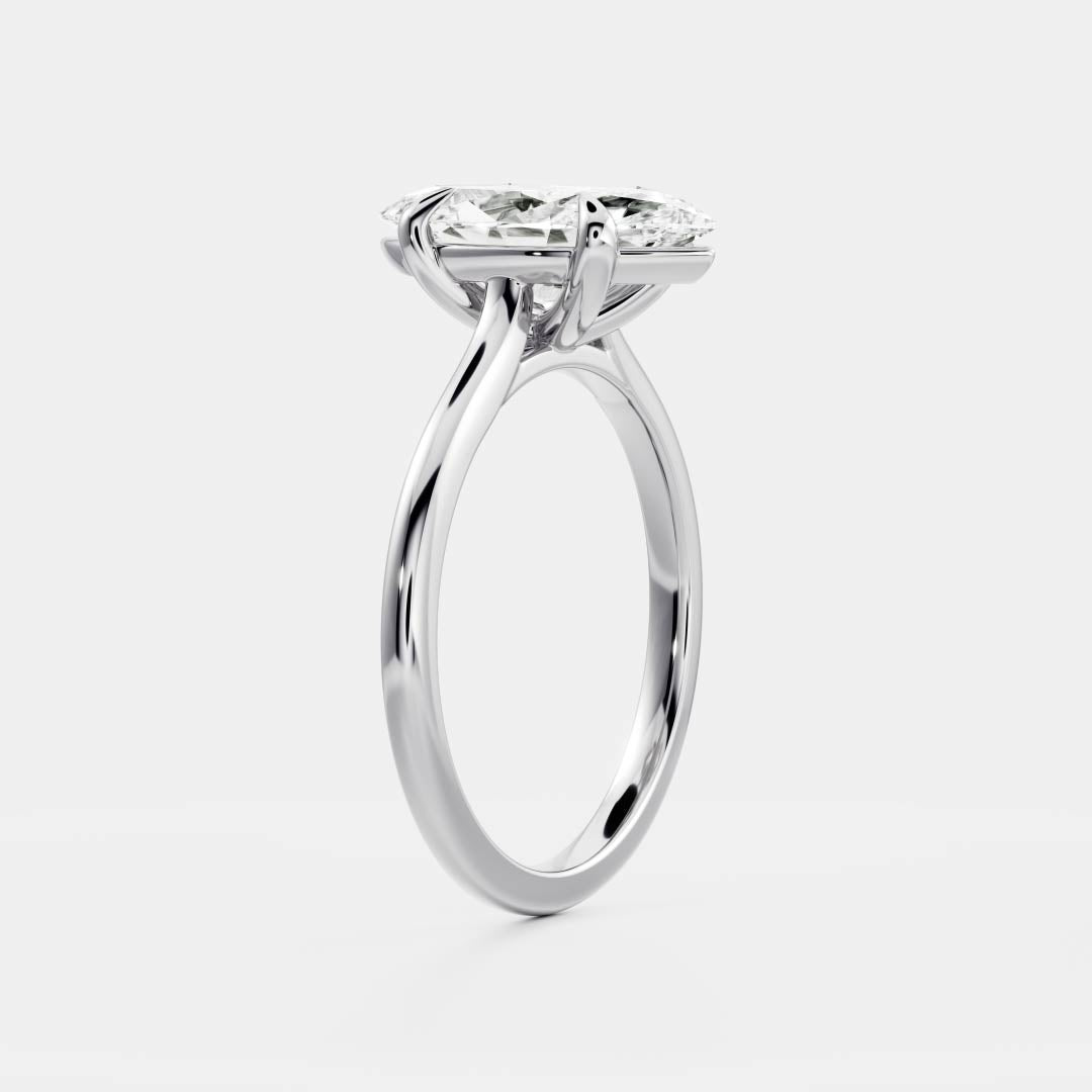 Solitaire-Oval Lab Grown Diamond Engagement Ring