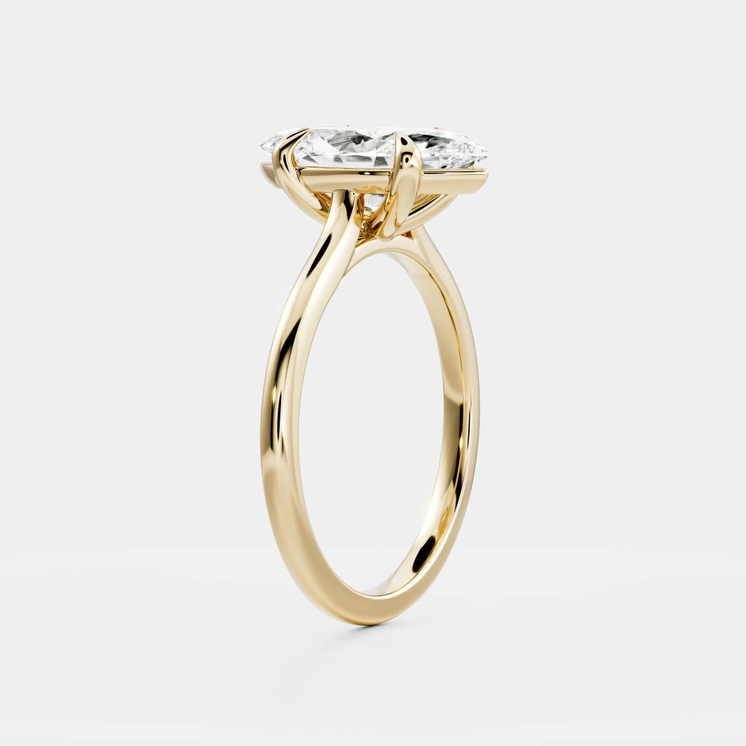 Solitaire-Oval Lab Grown Diamond Engagement Ring