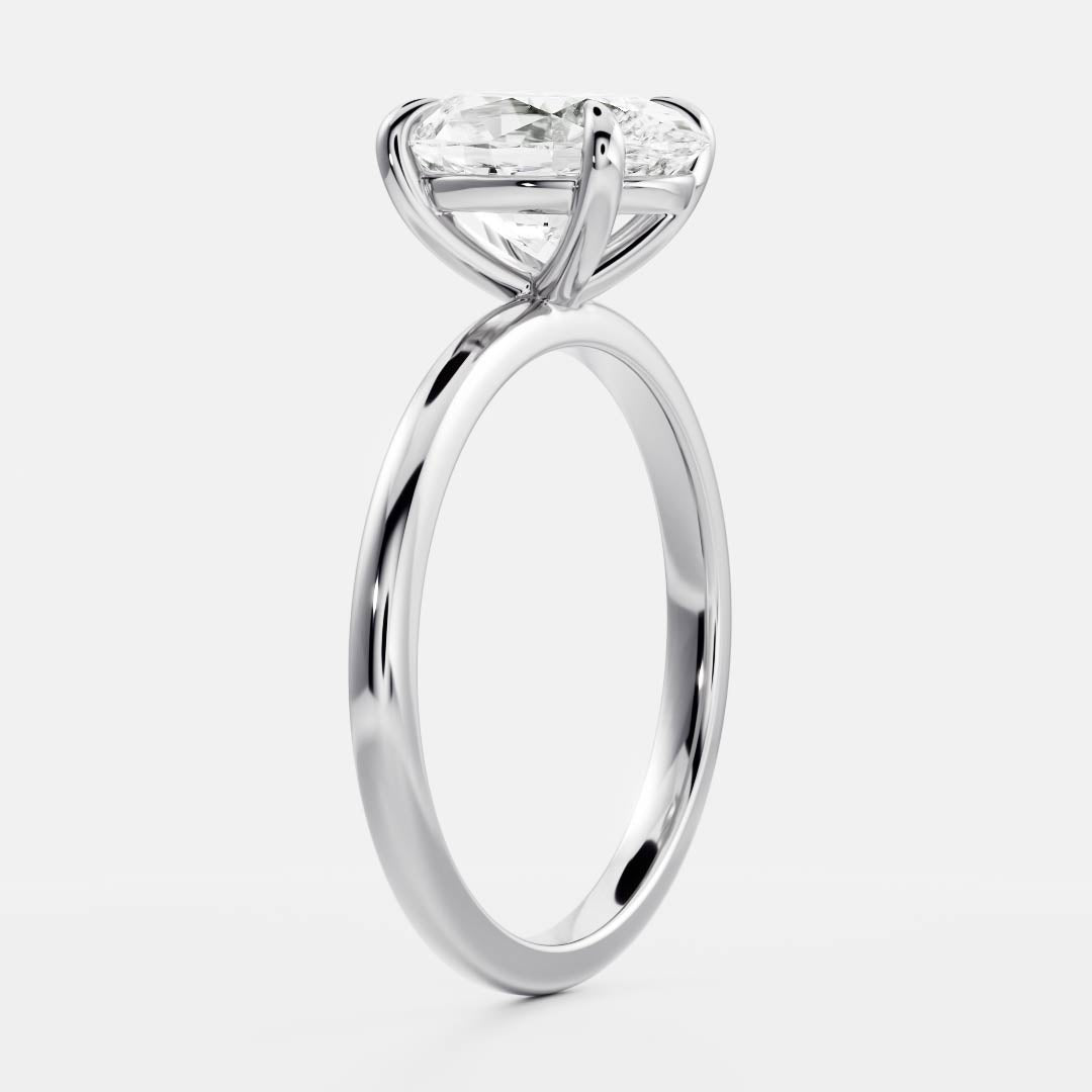 Solitaire-Oval Lab Grown Diamond Engagement Ring