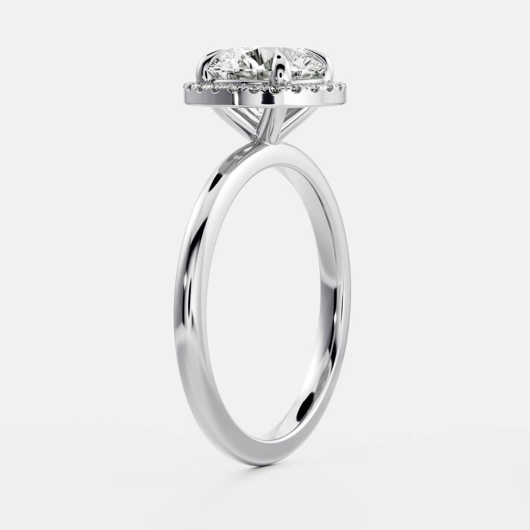 Solitaire- 1.0 CT Oval Moissanite Engagement Ring