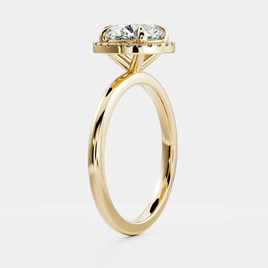 Solitaire- 1.0 CT Oval Moissanite Engagement Ring