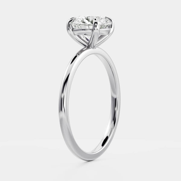Solitaire-Round Lab Grown Diamond Engagement Ring - Solitaire-Oval Lab Grown Diamond Engagement Ring
