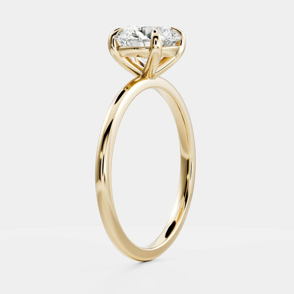 Solitaire-Round Lab Grown Diamond Engagement Ring - Solitaire-Oval Lab Grown Diamond Engagement Ring